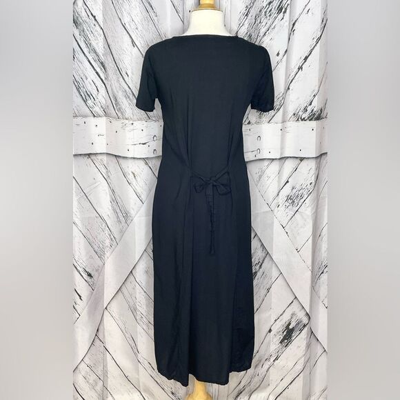 Shoreline Black Embroidered Floral Dress S - Picture 3 of 8